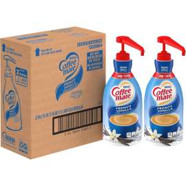 Coffee mate Liquid Coffee Creamer, French Vanilla, 1.5 Liter Pump Bottle, 2/Carton