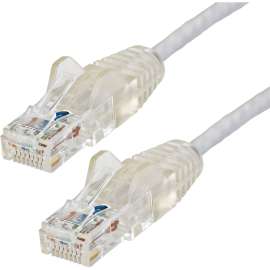 StarTech.com 1 ft CAT6 Cable - Slim CAT6 Patch Cord - Gray - Snagless RJ45 Connectors - Gigabit Ethernet Cable - 28 AWG - LSZH (N6PAT1GRS)