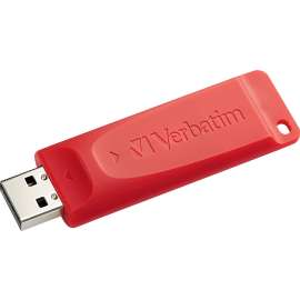 Verbatim Store 'n' Go USB Flash Drives, Red, 4/Pack