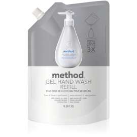 Gel Hand Wash Refill, Fragrance-Free, 34 oz, 6/Carton
