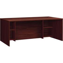 HON Foundation Breakfront Desk Shell Bow Front, 72w x 42d x 29h, Pinnacle