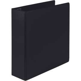 Earth's Choice Biobased Locking D-Ring Reference Binder, 3 Rings, 3" Capacity, 11 x 8.5, Black