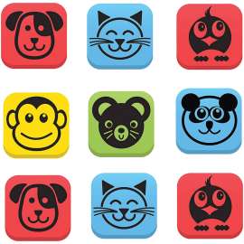 Flipside Prod. Animal Design Magnetic Eraser Set