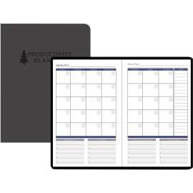 Productivity and Goal Non-Dated Planner, 9 1/4 x 6 1/4, Blue