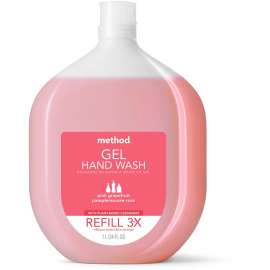 Gel Hand Wash Refill, Pink Grapefruit, 34 oz Pouch, 6/Carton