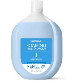 Foaming Hand Wash Refill, Sea Minerals, 28 oz Pouch, 6/Carton