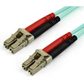StarTech.com 15m OM4 LC to LC Multimode Duplex Fiber Optic Patch Cable- Aqua
