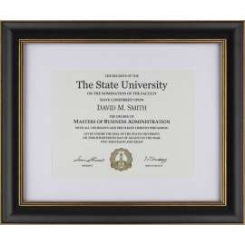 DAX Gold Accent Wood Document Frame