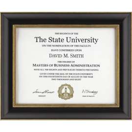 DAX Gold Accent Wood Document Frame