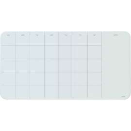 U Brands Magnetic Glass Dry Erase Weekly Calendar Board