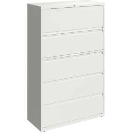 Lorell 42" White Lateral File - 5-Drawer