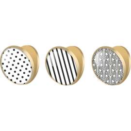 U Brands Fashion Magnetic Clips, Black, White, 8/Pack