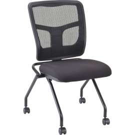 Lorell Armless Mesh Back Nesting Chairs