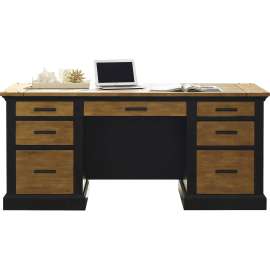 Martin Toulouse Double Pedestal Desk - 6-Drawer