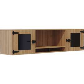 Safco 66" Mirella Smoked Glass Doors Wall Hutch