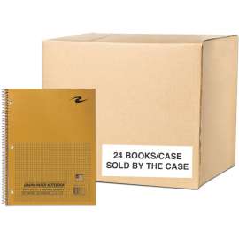 Roaring Spring 4x4 Graph Ruled Spiral Lab Notebook, Brown Kraft Cover