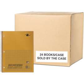 Roaring Spring 4x4 Graph Ruled Spiral Lab Notebook, 1 Case (24 Total), Brown Kraft Cover, 8.5" x 11" 50 Sheets, White Paper, 100 Pages