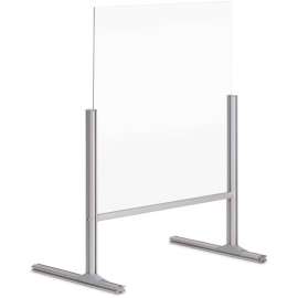 Bi-silque Glass Countertop Barrier w/ Passthrough