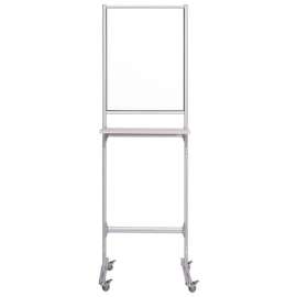 Bi-silque Mobile Glass Panel Divider w/Passthrough