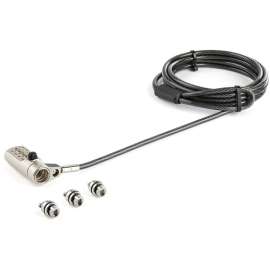StarTech.com 6.5' (2m) 3-in-1 Universal Laptop Cable Lock