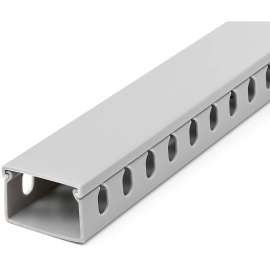 StarTech.com Cable Management Raceway with Cover 1-1/2"(38mm)W x 1"(25mm)H, 6.5ft(2m) length, 3/8"(8mm) Slots, Wall Wire Duct, UL Listed