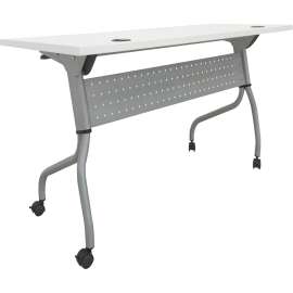 Lorell White Laminate Flip Top Training Table