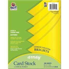 Pacon Inkjet, Laser Printable Multipurpose Card Stock - Lemon Yellow