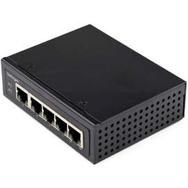 StarTech.com Industrial 5 Port Gigabit PoE Switch 30W