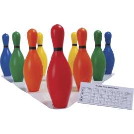 Champion Sports Multi-Color Plastic Bowling Pin Set