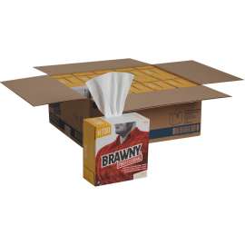 Heavyweight HEF Disposable Shop Towels, 9x12.5, White, 176/Box, 10 Box/Crtn