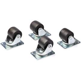 StarTech.com Heavy Duty Casters for Server Racks/Cabinets, Set of 4 Universal M6 2-inch Caster Wheels Kit, 45x75mm Pattern Casters, Swivel, Bolt Pattern: 45 x 75 mm, Wheel Size: 2in x 1.7in, Steel/Plastic