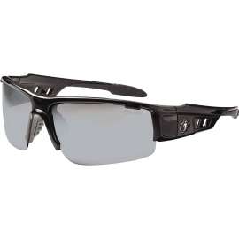 Ergodyne Skullerz Dagr Safety Glasses, Silver Mirror Lens, Black Frame