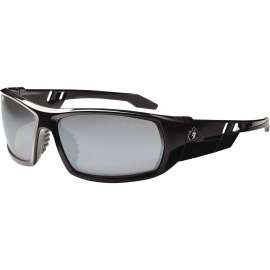 Ergodyne Skullerz Odin Safety Glasses, Silver Mirror Lens, Black Frame