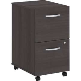 Bush Studio C 2 Drawer Mobile File Cabinet, Storm Gray