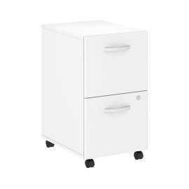 Bush Studio C 2 Drawer Mobile File Cabinet, White