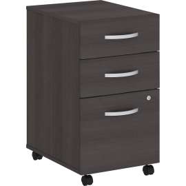 Bush Studio C 3 Drawer Mobile File Cabinet, Storm Gray