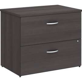 Bush Studio C Lateral File Cabinet, Storm Gray/Storm Gray