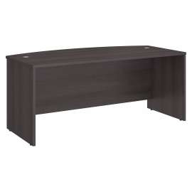 Bush Studio C 72W x 36D Bow Front Desk, Storm Gray/Storm Gray