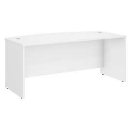 Bush Studio C 72W x 36D Bow Front Desk, White