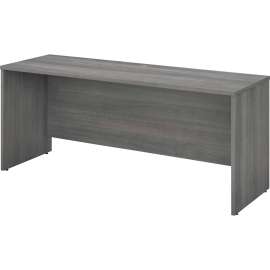 Bush Studio C 72W x 24D Credenza Desk, Platinum Gray/Platinum Gray