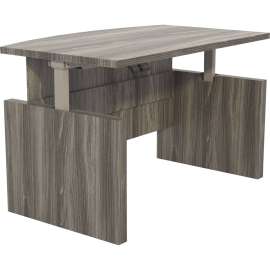 Safco Aberdeen Height-Adjustable Desk, Finish: Gray Steel, Laminate