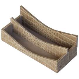 Protacini Breeze Beige Italian Patent Leather Letter Holder