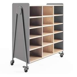 Safco Whiffle Typical Triple Rolling Storage Cart