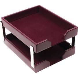 Dacasso Bonded Leather Double Letter Trays