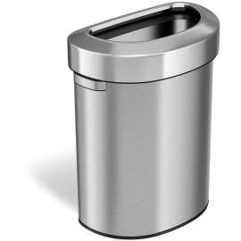 HLS Commercial Semi-Round Open Top Trash Can