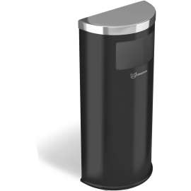 HLS Commercial 9-Gallon Half-Round Side-Entry Trash Can