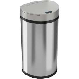 HLS Commercial 13-Gallon Semi-Round Sensor Trash Can