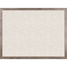 U Brands Linen Bulletin Board, 48" X 36" , Rustic MDF Frame