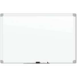 U Brands White Aluminum Framed Magnetic Porcelain Steel Board, 96" X 47"