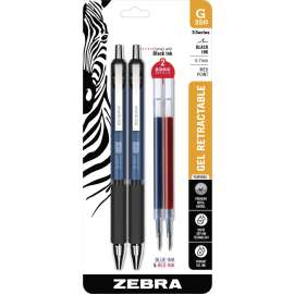 Zebra Pen G-350 Gel Retractable Pen with Bonus 2 Refills